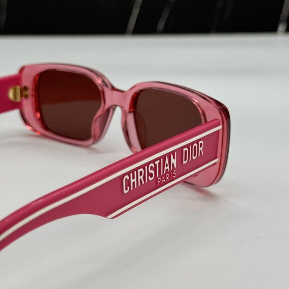 NEW DIOR SUNGLASSES DIOR WILDIOR S2U 73D0 SQUARE PINK WOMEN SUNGLASSES - Picture 10 of 14